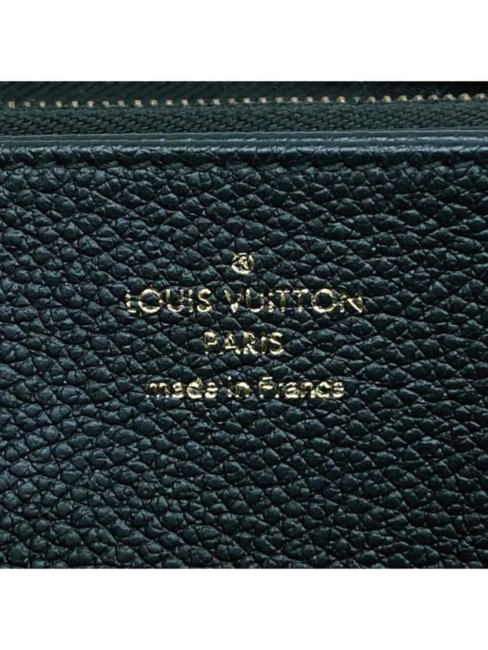 Louis Vuitton Wallet Bicolor Monogram Empreinte Zippy Black Beige Leather